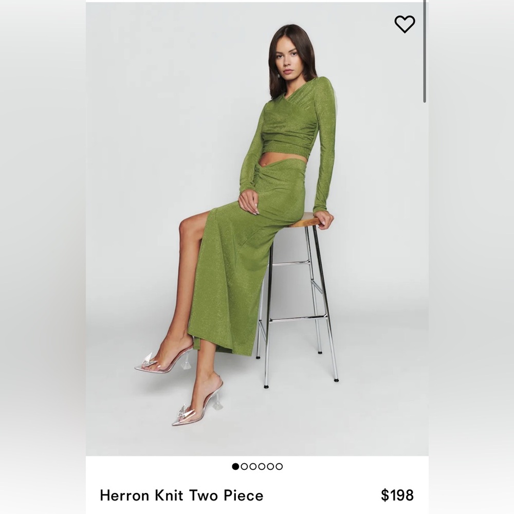 reformation herron knit two piece set